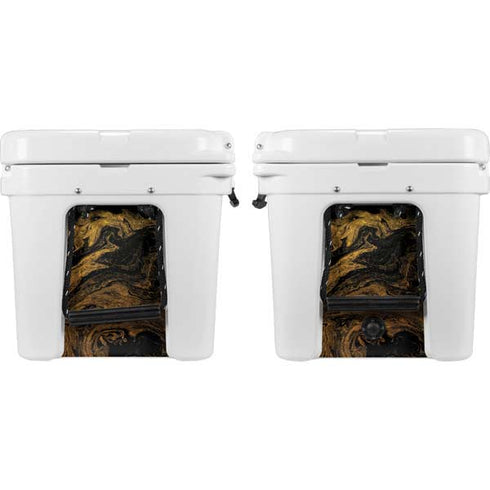Gold and Black Marble YETI Tundra 45 Hard Cooler Skin