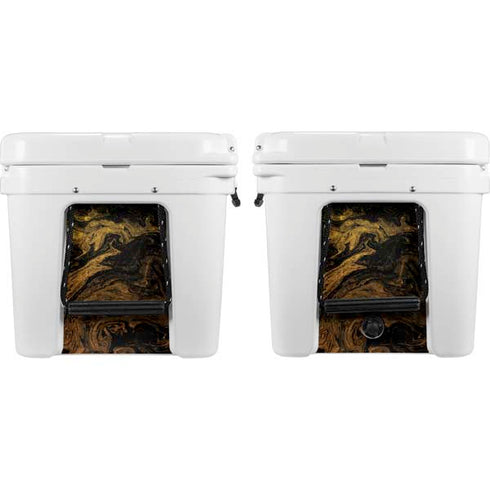 Gold and Black Marble YETI Tundra 75 Hard Cooler Skin