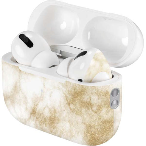 Gold and White Marble AirPods Pro 2nd Gen Skin