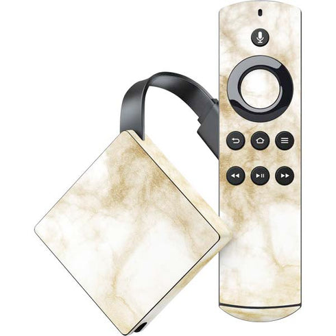 Gold and White Marble Amazon Fire TV Skin