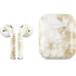 Gold and White Marble Apple AirPods 2 Skin