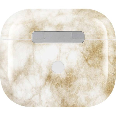 Gold and White Marble Apple AirPods (3rd Gen 2021) Skin