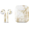 Gold and White Marble Apple AirPods Skin
