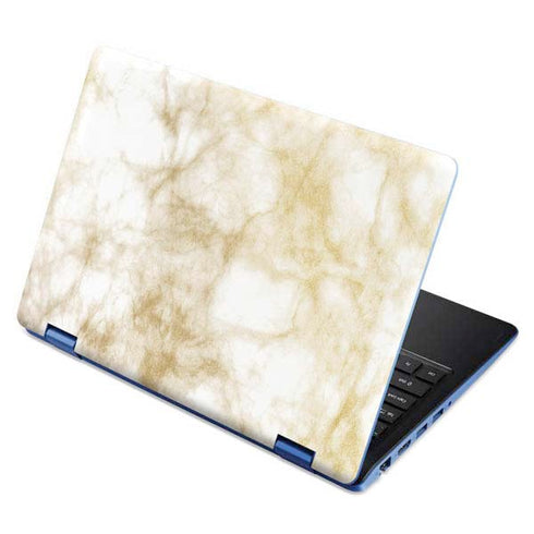 Gold and White Marble Aspire R11 11.6in Skin