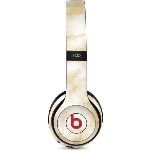Gold and White Marble Beats Solo 2 Wireless Skin