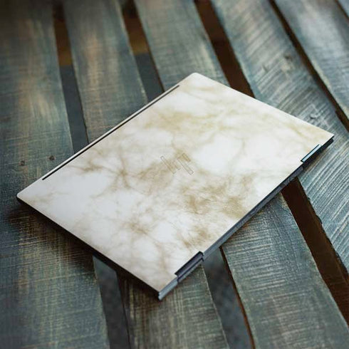 Gold and White Marble HP Envy Skin