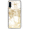 Gold and White Marble Galaxy A10e Clear Case