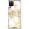 Gold and White Marble Galaxy A12 Clear Case