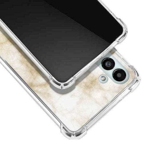 Gold and White Marble Galaxy A13 5G Clear Case