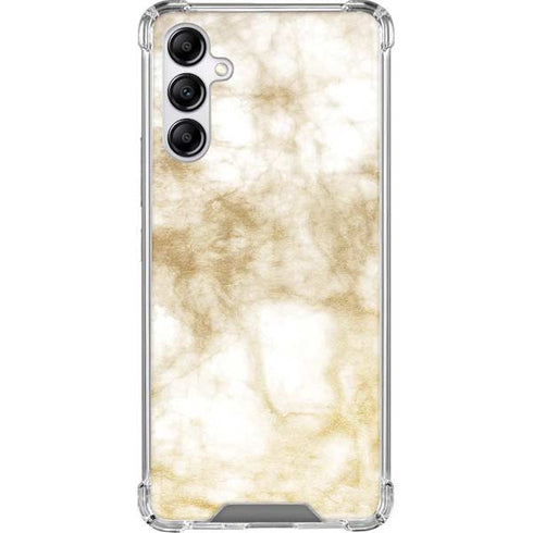 Gold and White Marble Galaxy A14 5G Clear Case