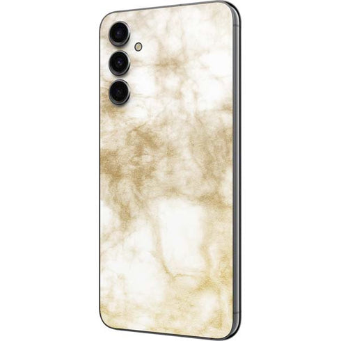 Gold and White Marble Galaxy A14 5G Skin