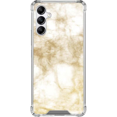 Gold and White Marble Galaxy A15 5G Clear Case