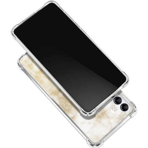 Gold and White Marble Galaxy A15 5G Clear Case