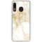 Gold and White Marble Galaxy A20 Clear Case