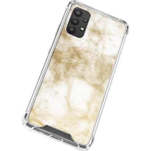 Gold and White Marble Galaxy A32 5G Clear Case