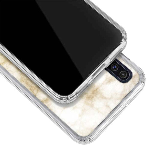 Gold and White Marble Galaxy A50 Clear Case