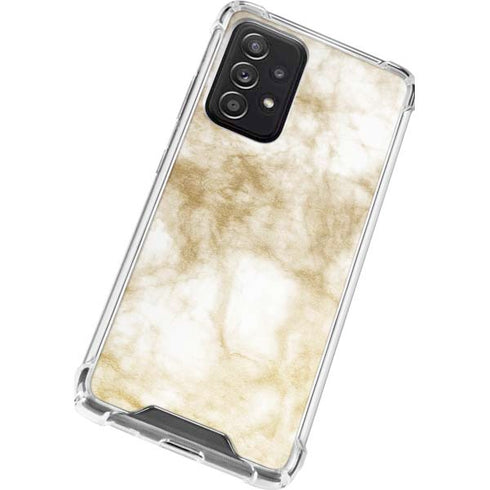 Gold and White Marble Galaxy A52 5G Clear Case