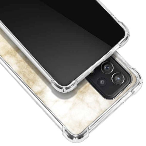Gold and White Marble Galaxy A52 5G Clear Case