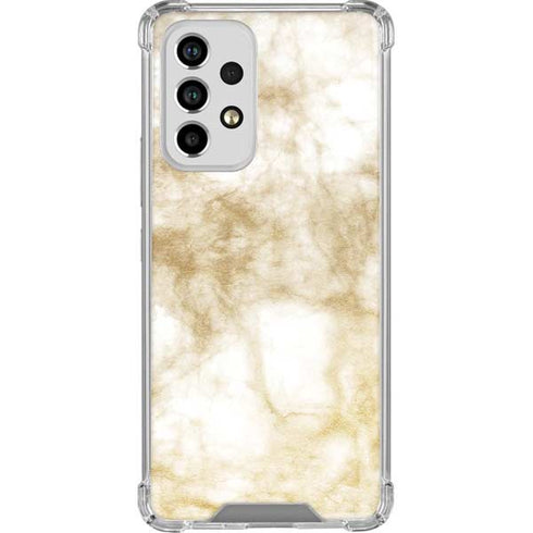 Gold and White Marble Galaxy A53 5G Clear Case
