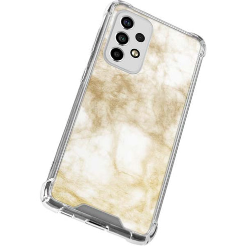 Gold and White Marble Galaxy A53 5G Clear Case