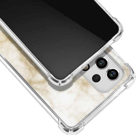 Gold and White Marble Galaxy A53 5G Clear Case