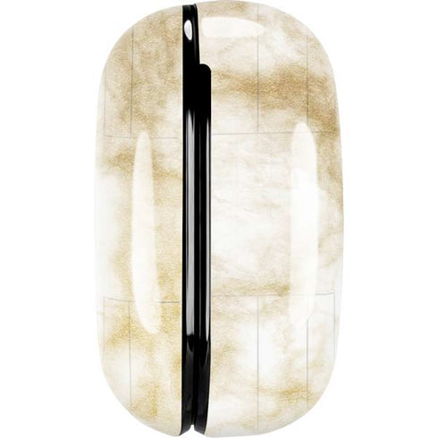Gold and White Marble Galaxy Buds Pro Skin
