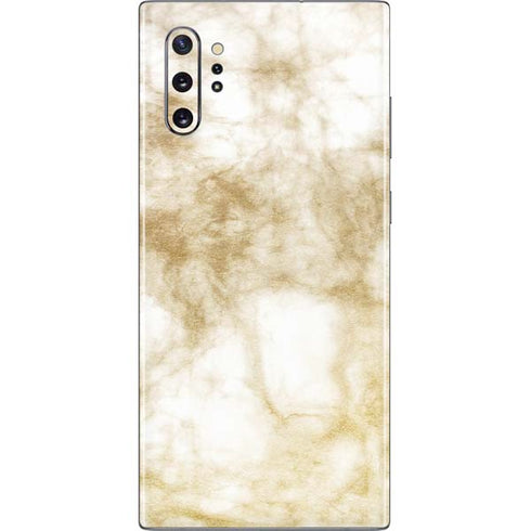 Gold and White Marble Galaxy Note 10 Plus Skin