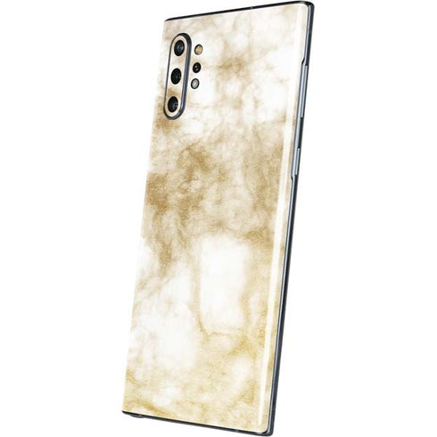 Gold and White Marble Galaxy Note 10 Plus Skin