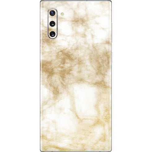 Gold and White Marble Galaxy Note 10 Skin