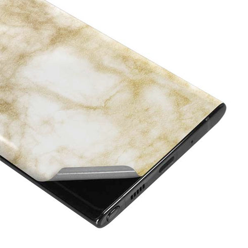 Gold and White Marble Galaxy Note 10 Skin