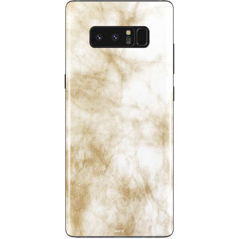 Gold and White Marble Galaxy Note 8 Skin