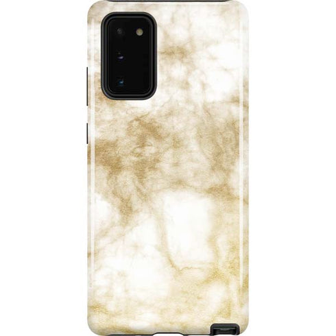 Gold and White Marble Galaxy Note20 5G Pro Case