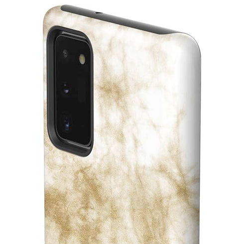 Gold and White Marble Galaxy Note20 5G Pro Case