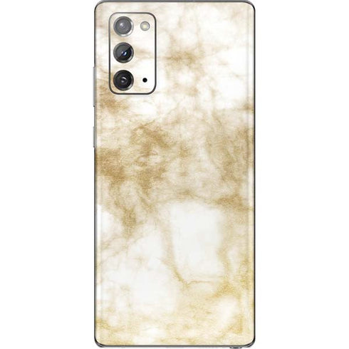 Gold and White Marble Galaxy Note20 5G Skin