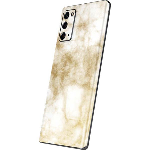 Gold and White Marble Galaxy Note20 5G Skin