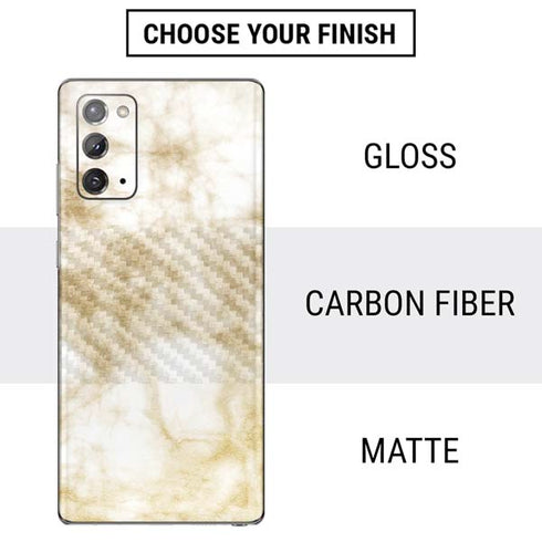 Gold and White Marble Galaxy Note20 5G Skin