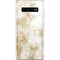 Gold and White Marble Galaxy S10 Plus Skin