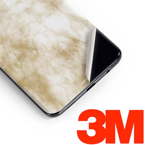 Gold and White Marble Galaxy S10 Plus Skin