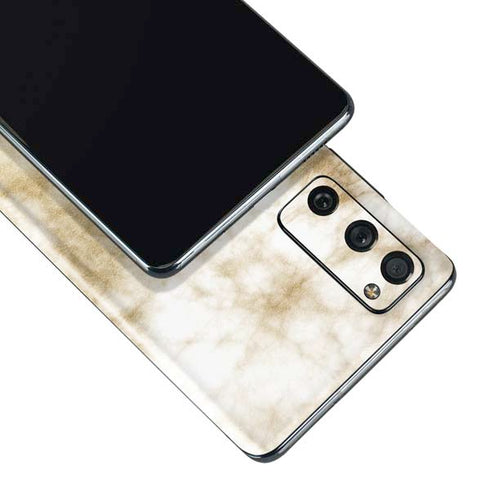 Gold and White Marble Galaxy S20 Fan Edition Skin