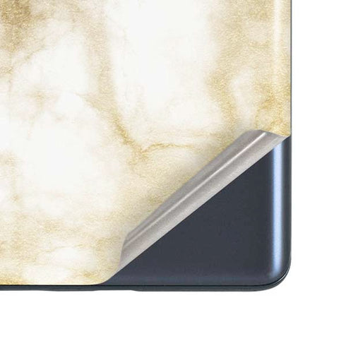 Gold and White Marble Galaxy S20 Fan Edition Skin