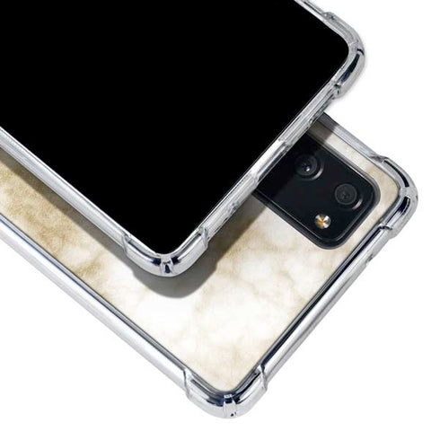 Gold and White Marble Galaxy S20 FE Clear Case