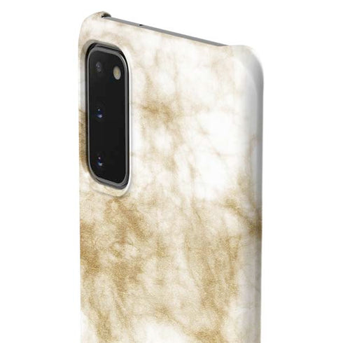 Gold and White Marble Galaxy S20 Lite Case