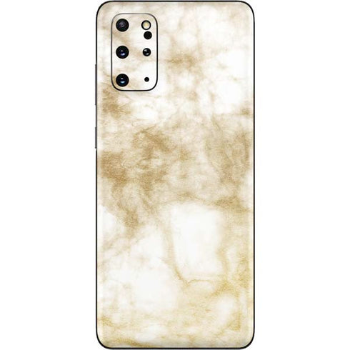 Gold and White Marble Galaxy S20 Plus Skin