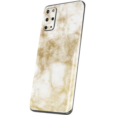 Gold and White Marble Galaxy S20 Plus Skin