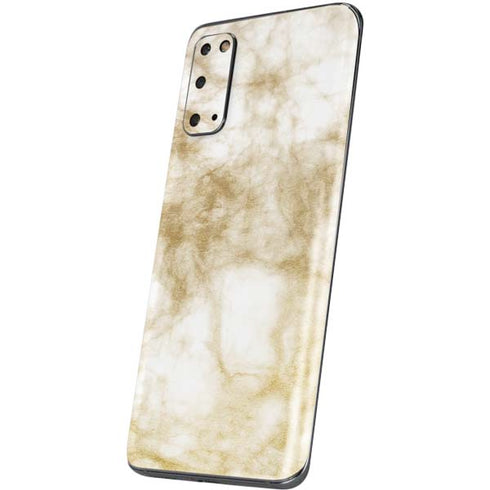 Gold and White Marble Galaxy S20 Skin
