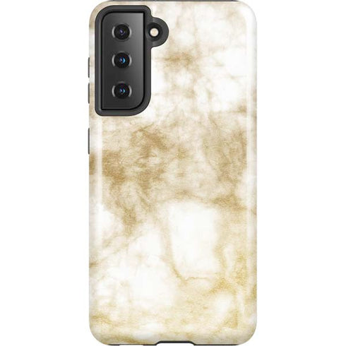 Gold and White Marble Galaxy S21 5G Pro Case