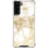 Gold and White Marble Galaxy S21 FE Clear Case