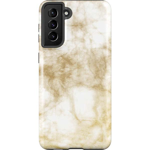 Gold and White Marble Galaxy S21 Plus 5G Pro Case
