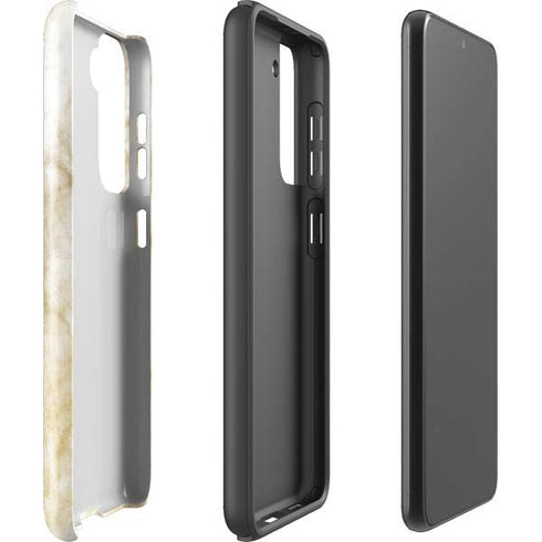 Gold and White Marble Galaxy S21 Plus 5G Pro Case