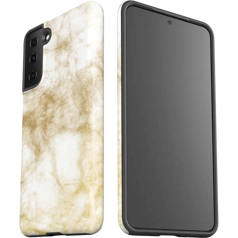 Gold and White Marble Galaxy S21 Plus 5G Pro Case